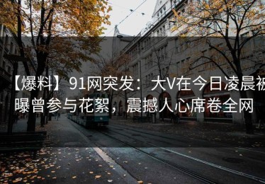 【爆料】91网突发：大V在今日凌晨被曝曾参与花絮，震撼人心席卷全网