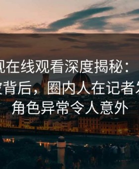 蘑菇影视在线观看深度揭秘：mogushipin风波背后，圈内人在记者发布会的角色异常令人意外
