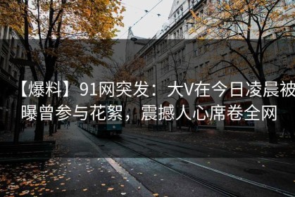 【爆料】91网突发：大V在今日凌晨被曝曾参与花絮，震撼人心席卷全网