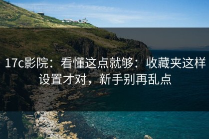 17c影院：看懂这点就够：收藏夹这样设置才对，新手别再乱点
